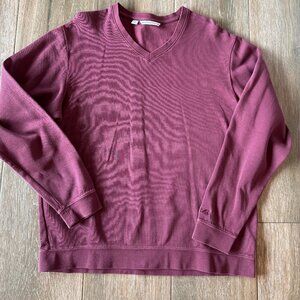 Cutter and Buck maroon V Neck men's casual sweatshirt size large